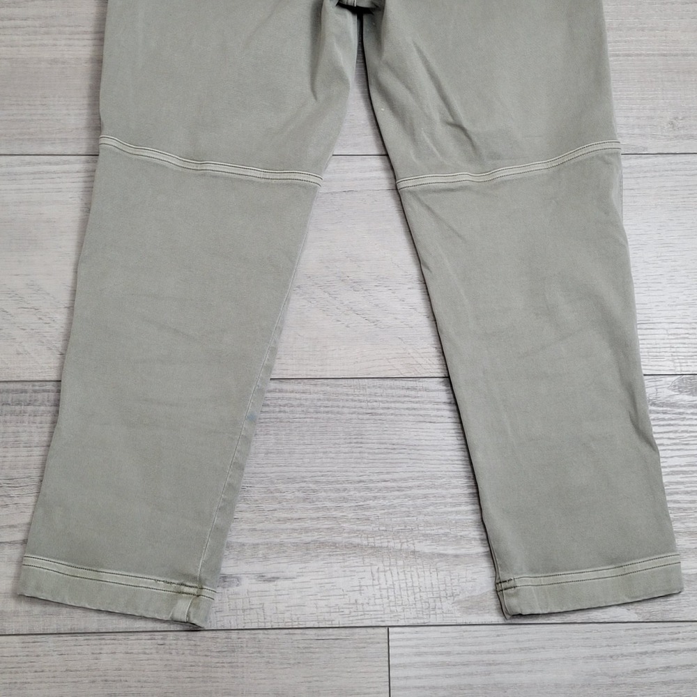 Spanx Pants Womens M Pale Sage Structured Twill Shaping High Rise Stretch Ankle - Picture 11 of 16